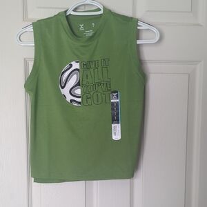 Xersion Green Kids Tank Top with Motivational Print